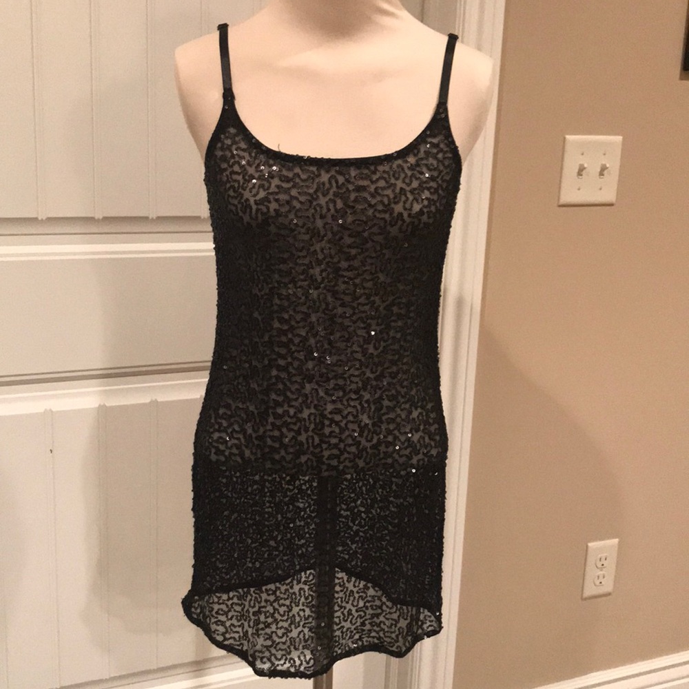Black Sequin Shift dress